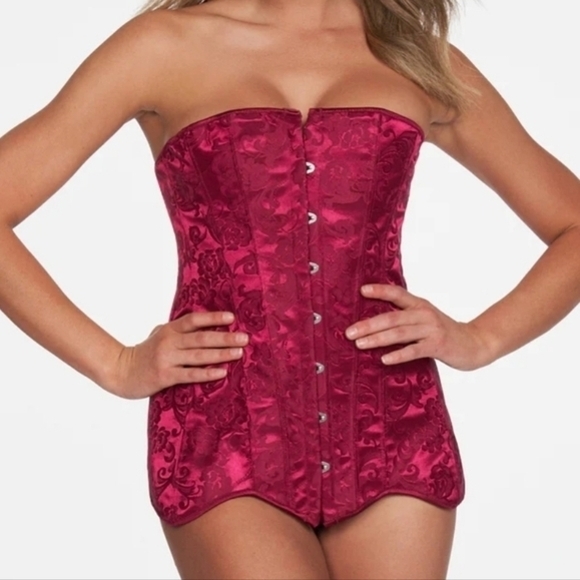 Frederick's of Hollywood Other - NWT Frederick's of Hollywood Dream Burlesque Red Satin Plus Size Corset 44
